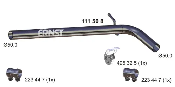 Výfuková trubka ERNST 111508