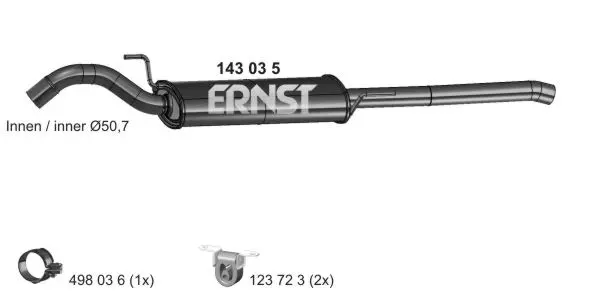 Zadní tlumič výfuku ERNST 143035