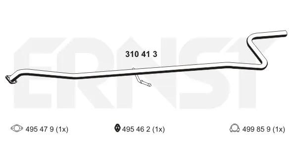 Výfuková trubka ERNST 310413