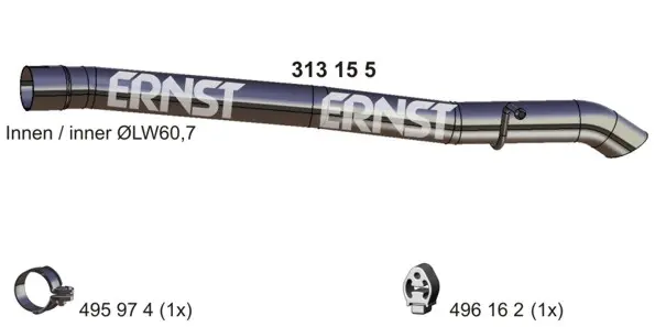Výfuková trubka ERNST 313155