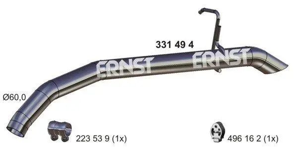 Výfuková trubka ERNST 331494