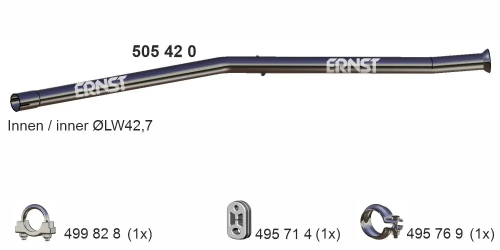 Výfuková trubka ERNST 505420