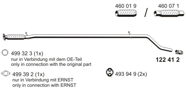 ERNST Výfuková trubka 550406