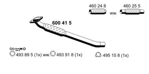 Výfuková trubka ERNST 600415