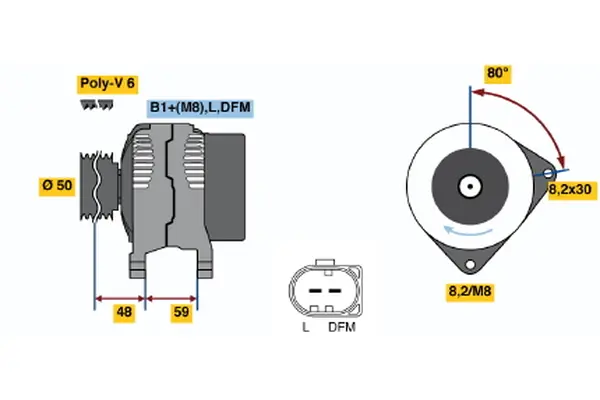 BOSCH Generátor 0 986 045 310