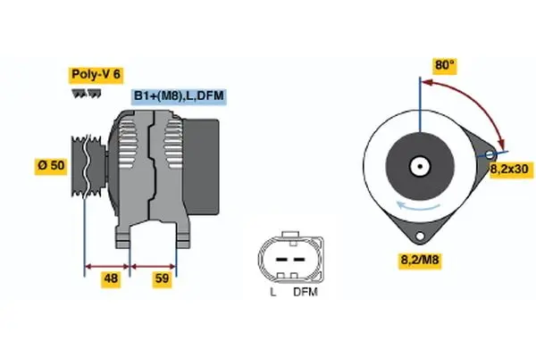 BOSCH Generátor 0 986 045 310
