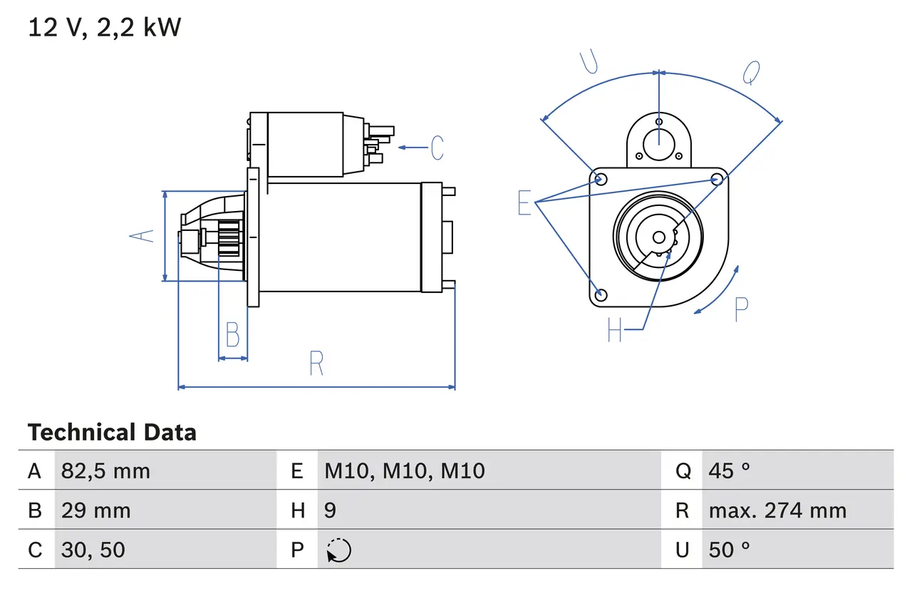 BOSCH Startér 0986015930