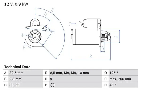 BOSCH Startér 0986019311