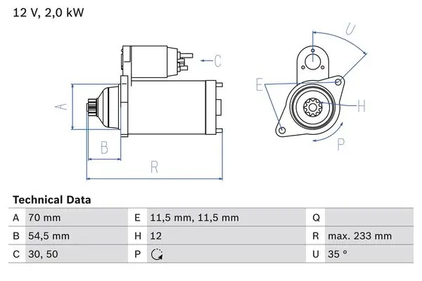 BOSCH Startér 0986023540