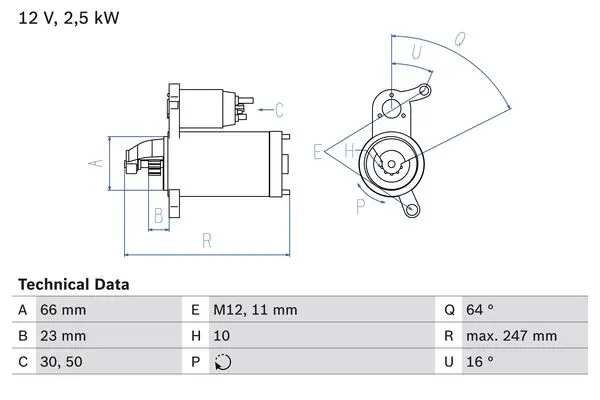 BOSCH Startér 0986024040