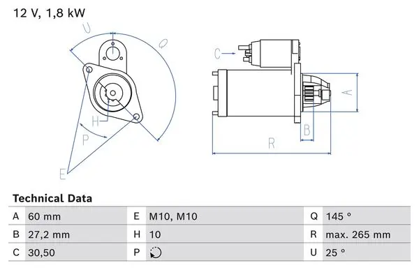 BOSCH Startér 0 986 024 820