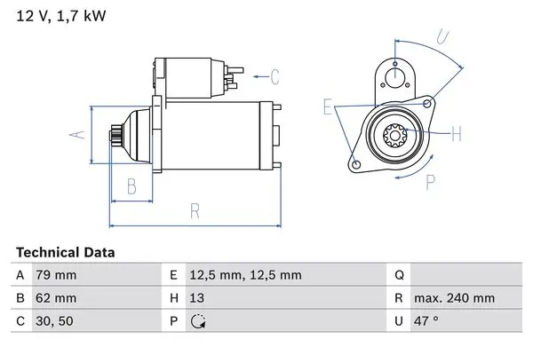 BOSCH Startér 0986025150