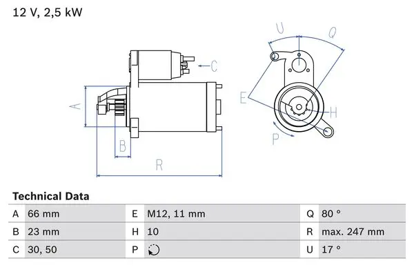 BOSCH Startér 0986025160