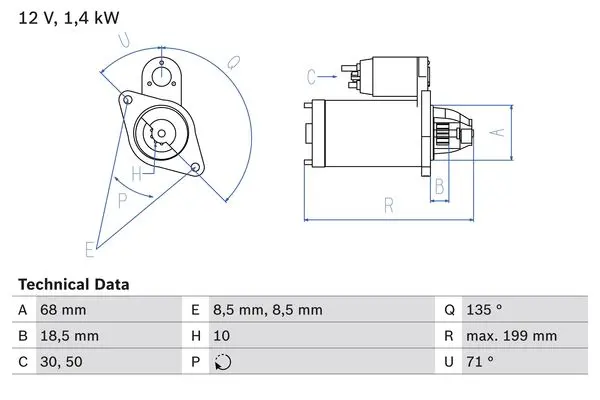 BOSCH Startér 0986025210
