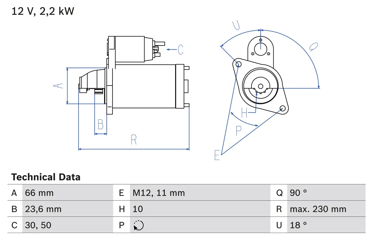 BOSCH Startér 0986025400