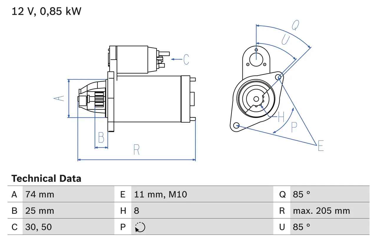 BOSCH Startér 0986025640