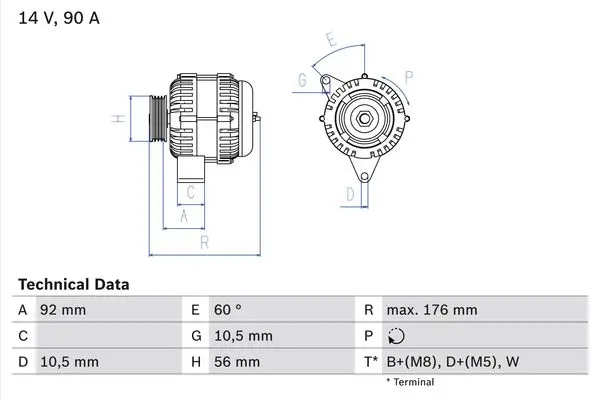 BOSCH Generátor 0986038170