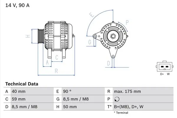 BOSCH Generátor 0986038370
