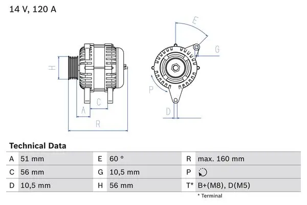 BOSCH Generátor 0986039250