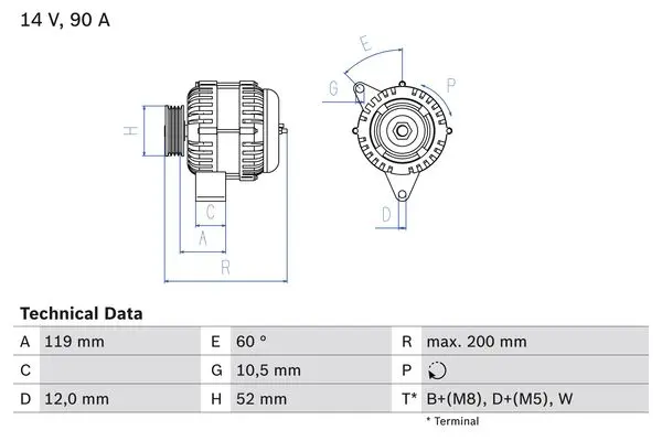 BOSCH Generátor 0986039660