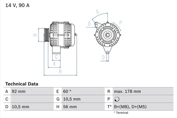 BOSCH Generátor 0986039750