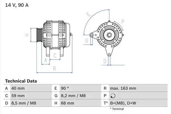 BOSCH Generátor 0986040330