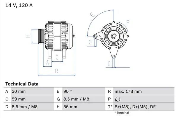 BOSCH Generátor 0986040350