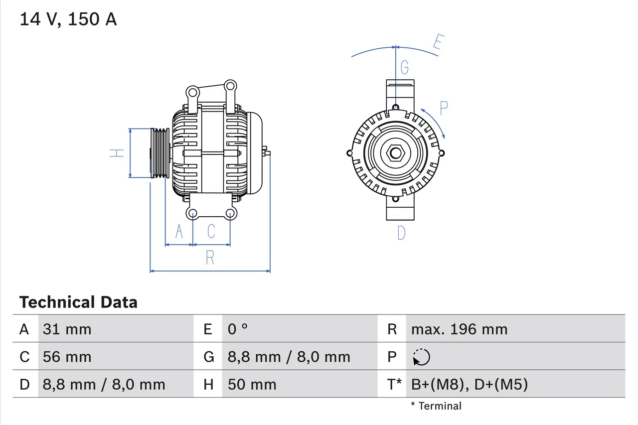 BOSCH Generátor 0986043910