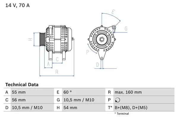 BOSCH Generátor 0986044210