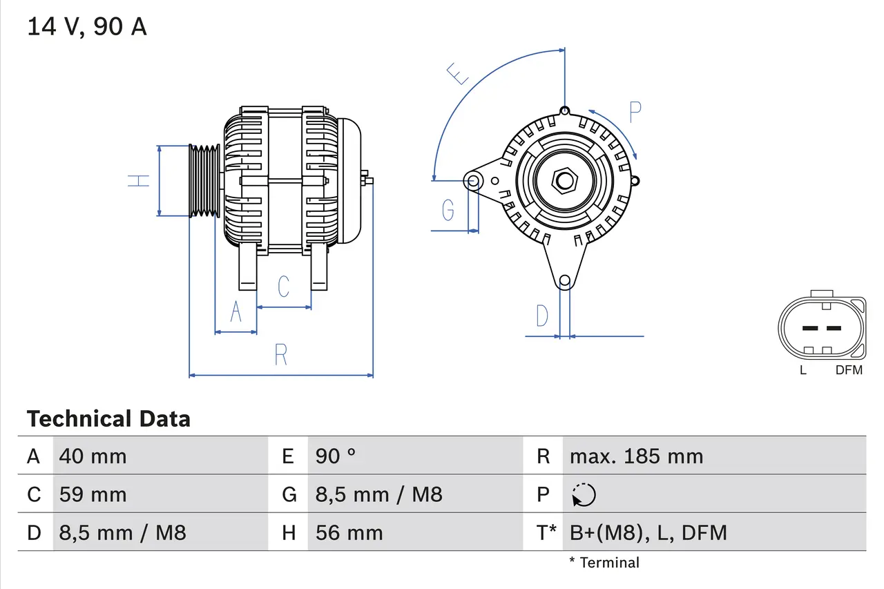 BOSCH Generátor 0986044380