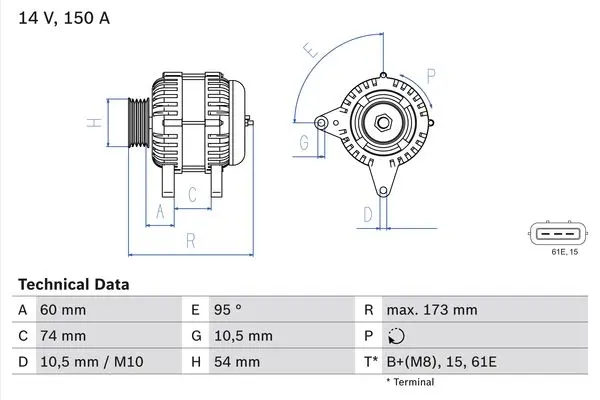 BOSCH Generátor 0986045031