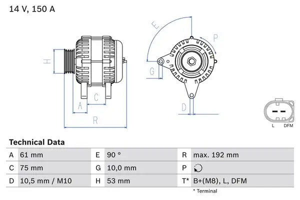 BOSCH Generátor 0986045251