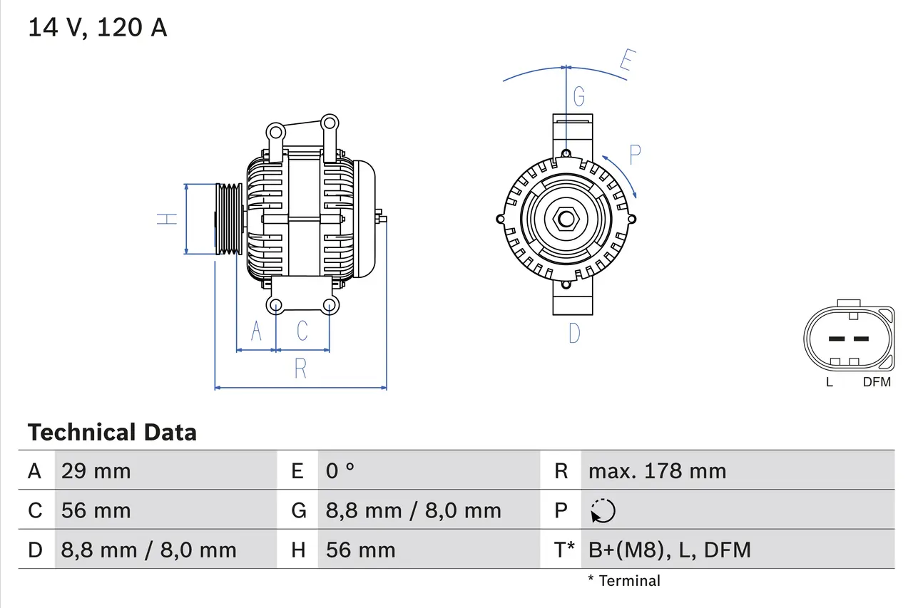 BOSCH Generátor 0986046160