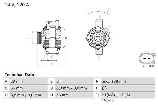 BOSCH Generátor 0986046160