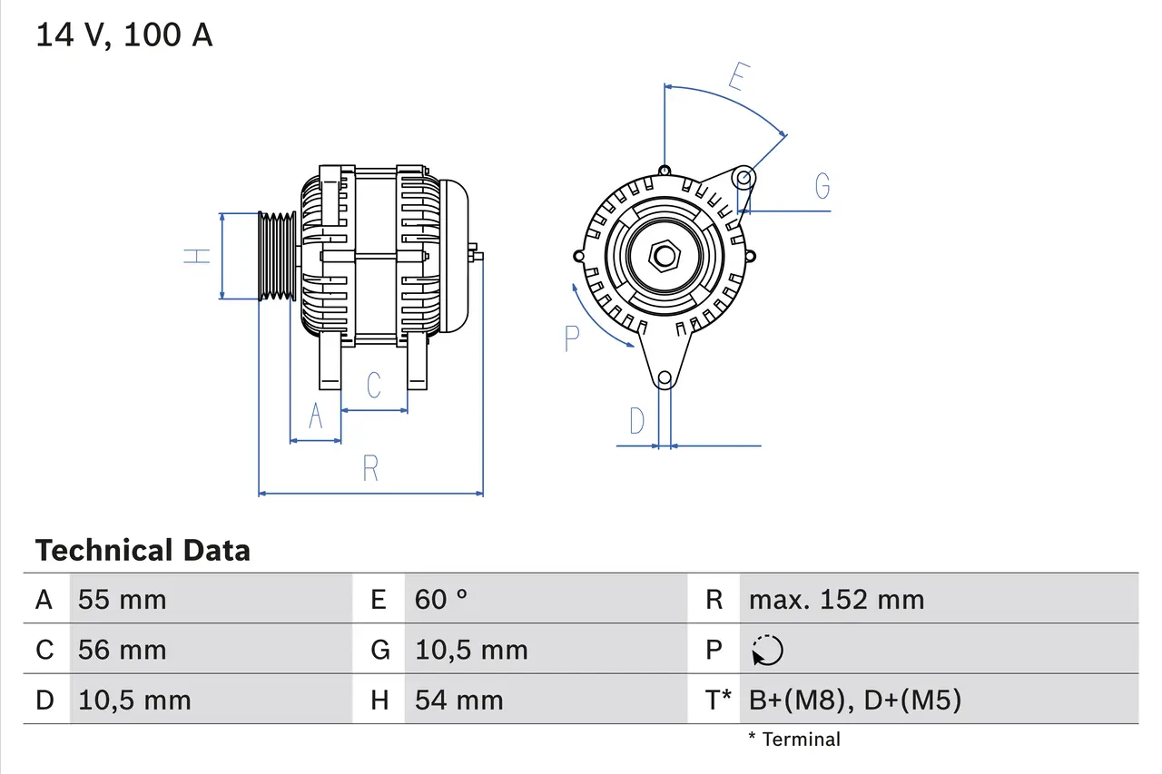 generátor BOSCH 0 986 047 280