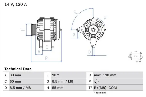 BOSCH Generátor 0986049030