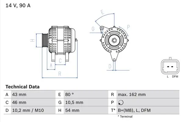 BOSCH Generátor 0986049700