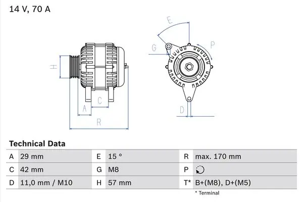 BOSCH Generátor 0 986 049 960