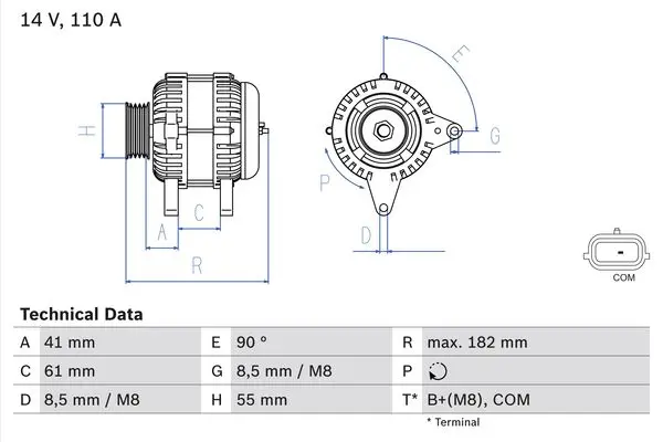 BOSCH Generátor 0 986 080 710