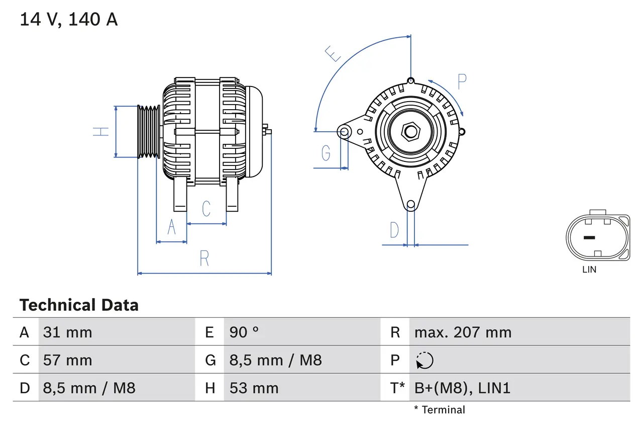 BOSCH Generátor 0 986 083 340