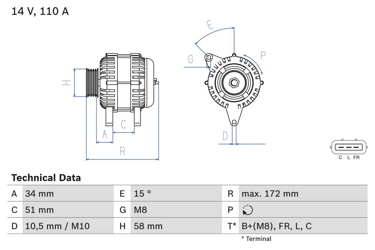 BOSCH Generátor 0986083520