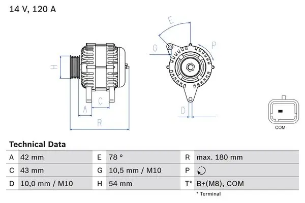 BOSCH Generátor 0986083800