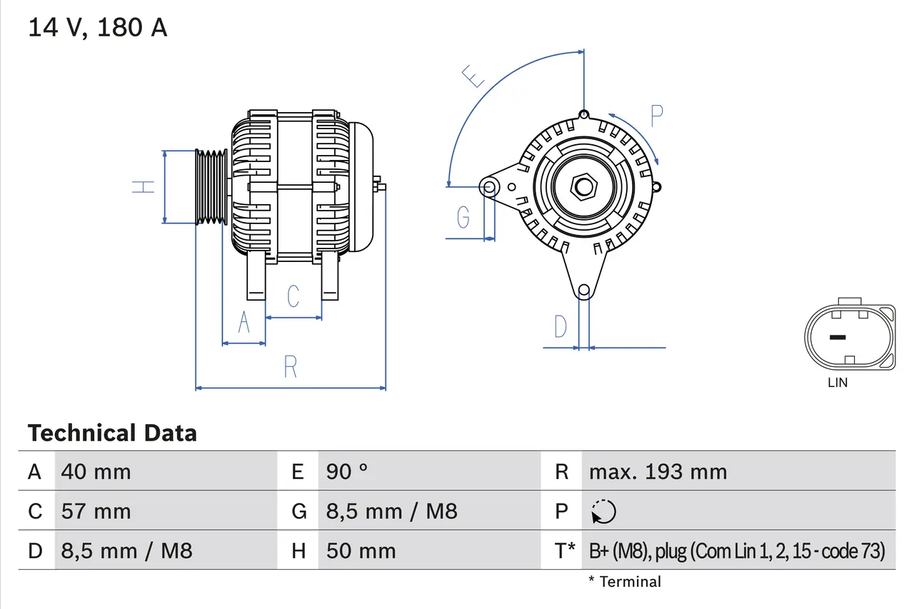 BOSCH Generátor 0 986 083 850