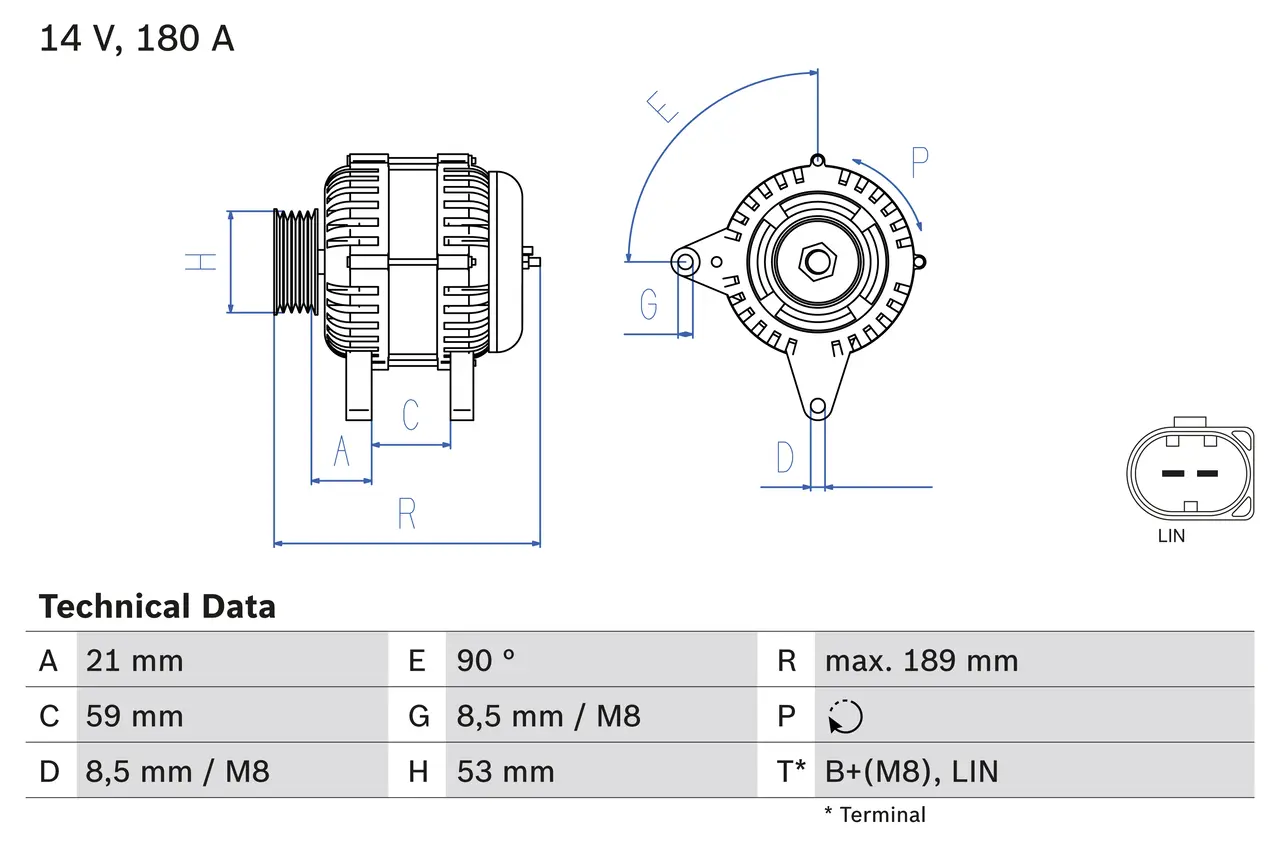 BOSCH Generátor 0 986 084 130