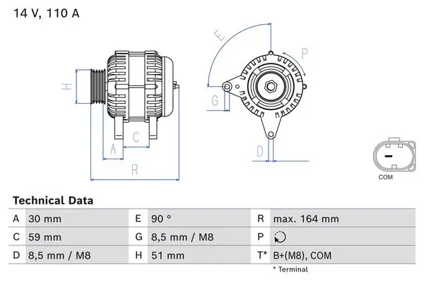 BOSCH Generátor 0 986 084 760