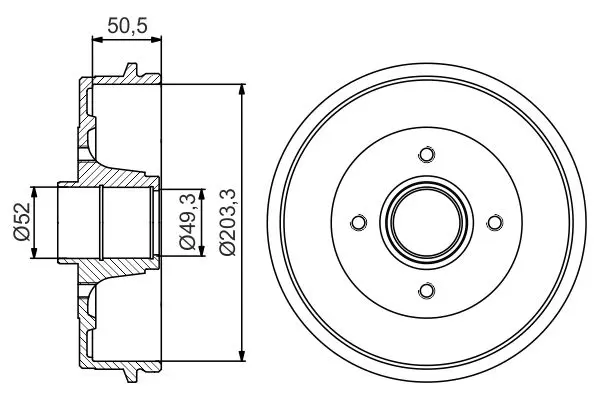 BOSCH Brzdový buben 0986477214