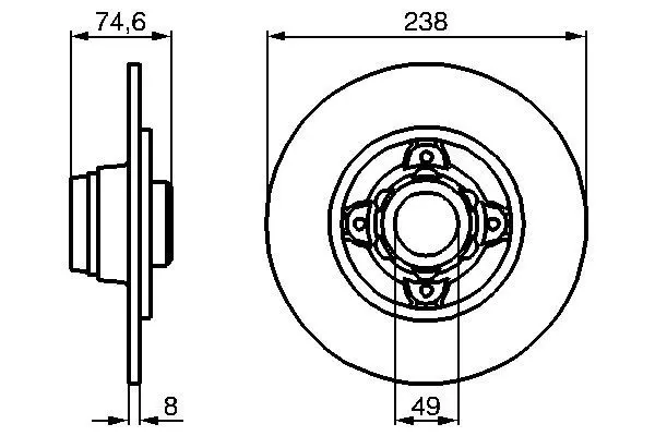 BOSCH Brzdový kotouč 0986478557