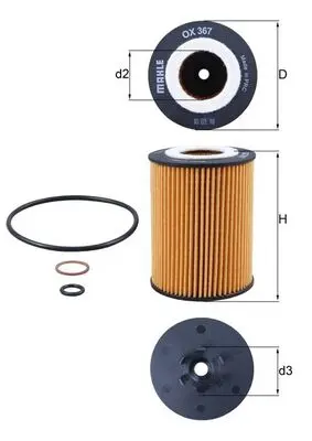 Olejový filtr MAHLE OX 367D