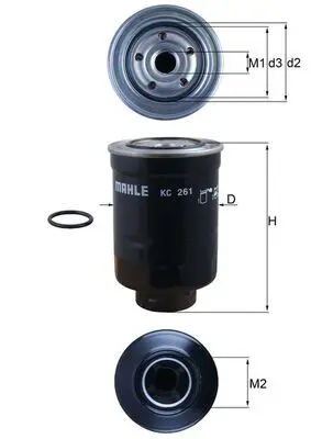 Palivový filtr MAHLE KC 261D