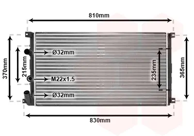 Chladič, chlazení motoru VAN WEZEL 43002276